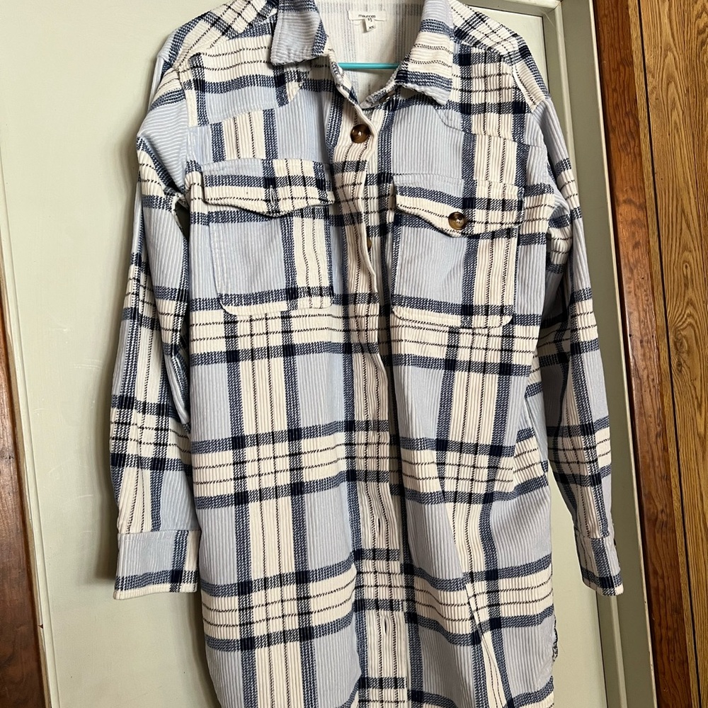 Plaid Button-Up Women's Jacket